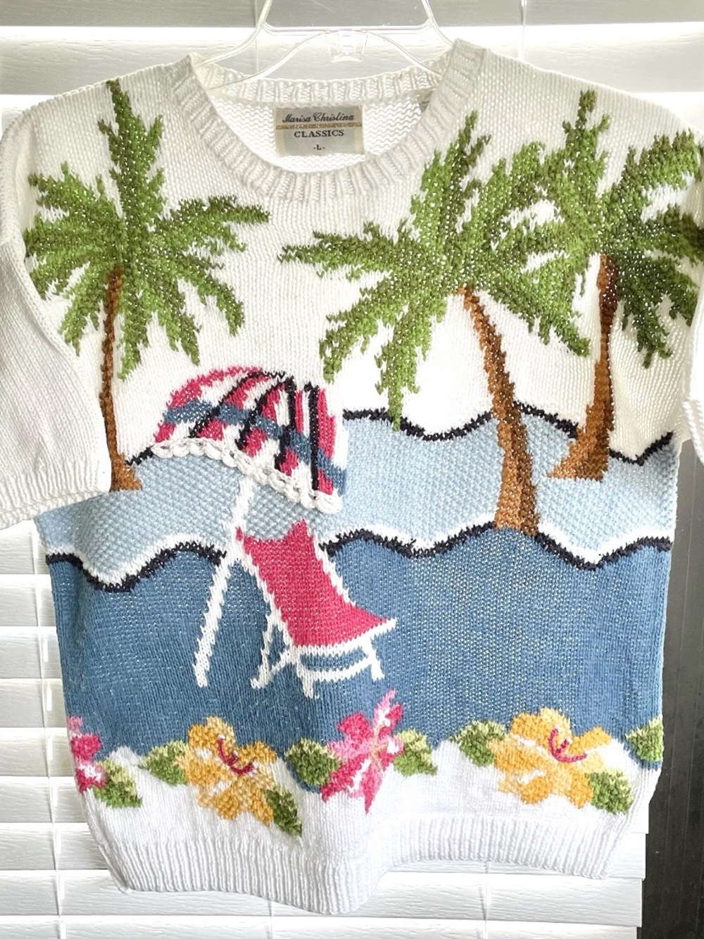 **VINTAGE** Marisa Christina Sweater - Size Large - Cotton Blend - Artsy Granny